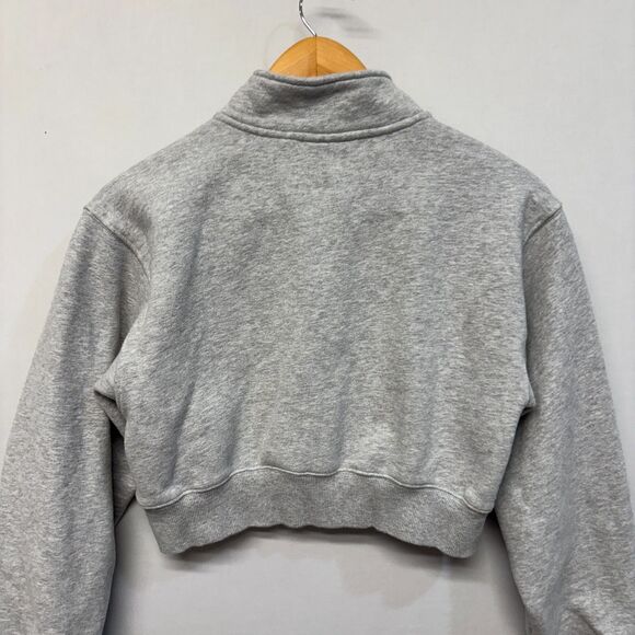 TNA Aritzia Women Sweat Cozy Fleece Sweatshirt Size Small Gray C062 -9 - Picture 14 of 16